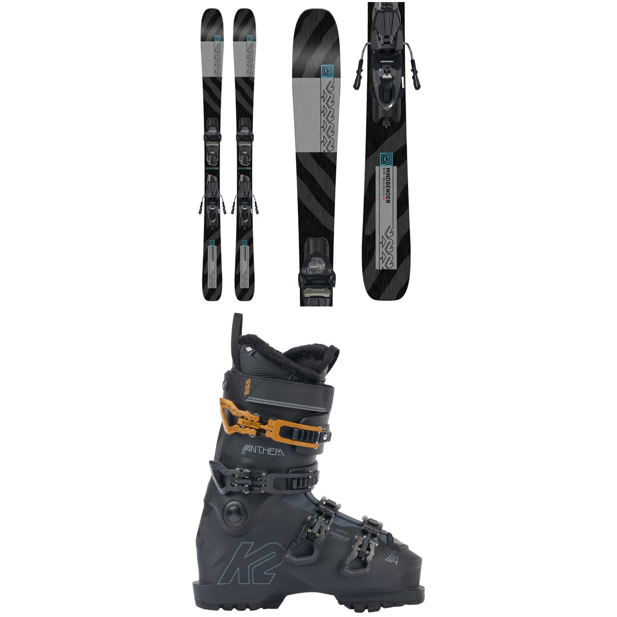 K2 Mindbender 85 Skis + Squire 10 Bindings - Women's + K2 Anthem 85 MV Ski Boots - Women's 2024