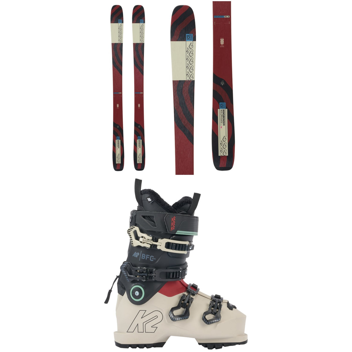 K2 Mindbender 96 C W Skis - Women's + K2 BFC 95 Ski Boots - Women's 2024