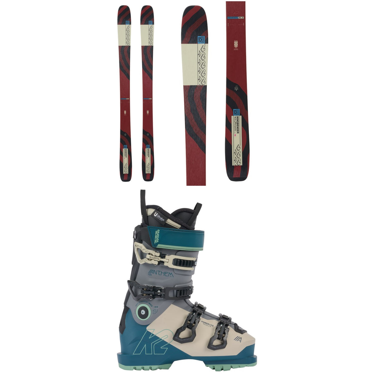 K2 Mindbender 96 C W Skis - Women's + K2 Anthem 105 MV Ski Boots - Women's 2024
