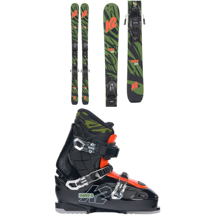 K2 Indy Skis + FDT 7.0 Bindings - Kids' + K2 Indy 3 Ski Boots - Kids' 2024