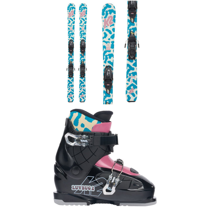 K2 Luv Bug Skis + FDT 4.5 Bindings - Kids' + K2 Luv Bug 2 Ski Boots - Kids' 2024