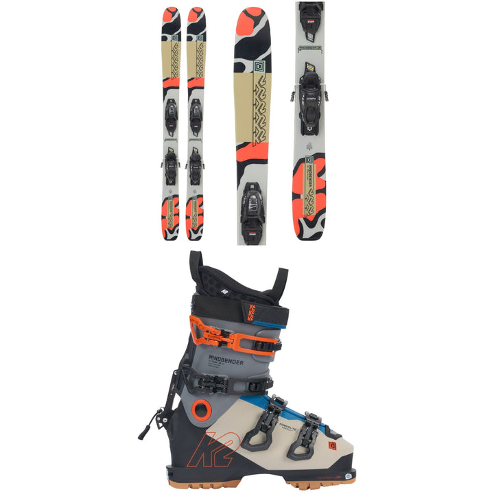 K2 Mindbender Jr Skis + FDT 7.0 Bindings - Kids' + K2 Mindbender Team Jr Alpine Touring Ski Boots - Kids' 2024
