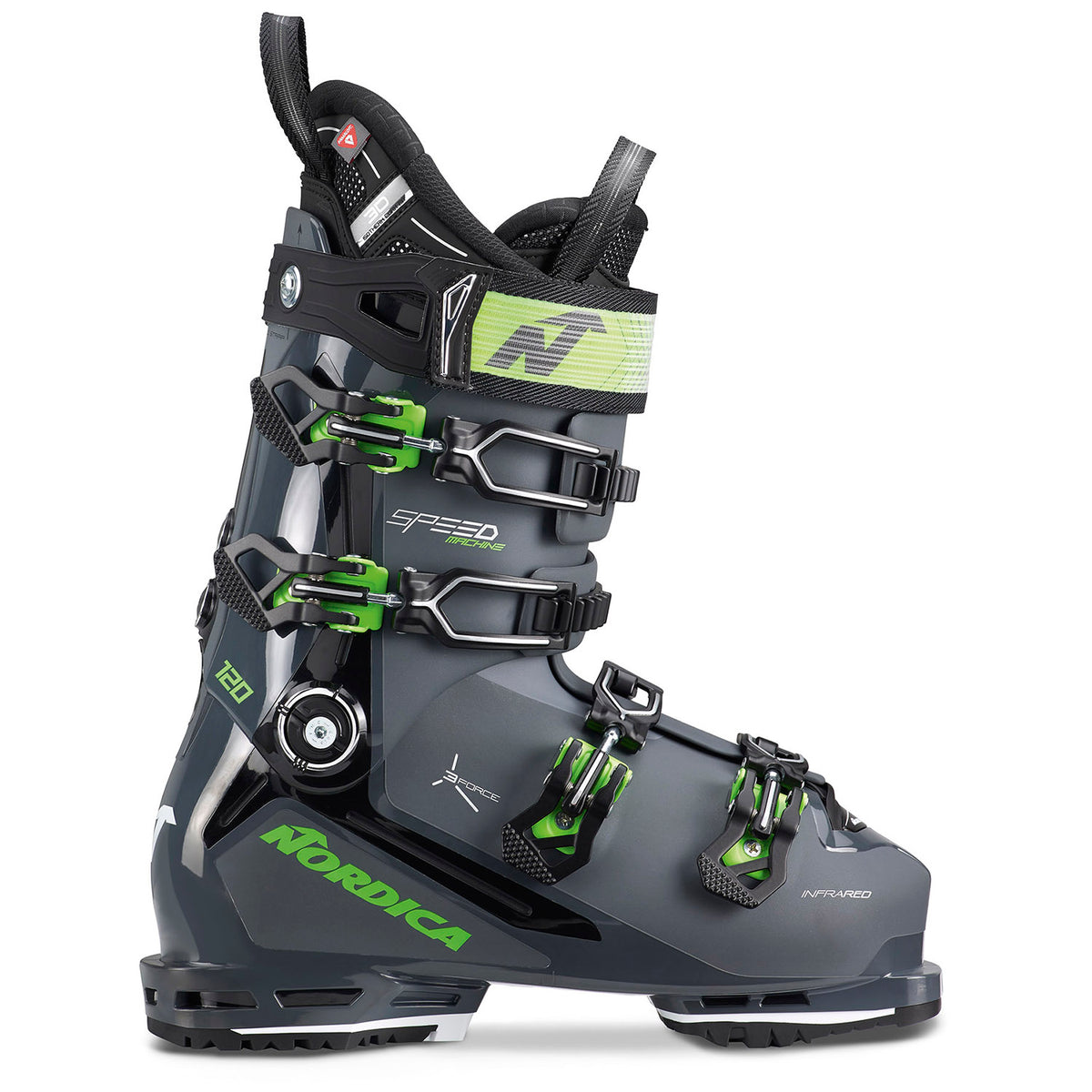 Nordica Speedmachine 3 120 Ski Boots 2024 Anthracite/Black/Green