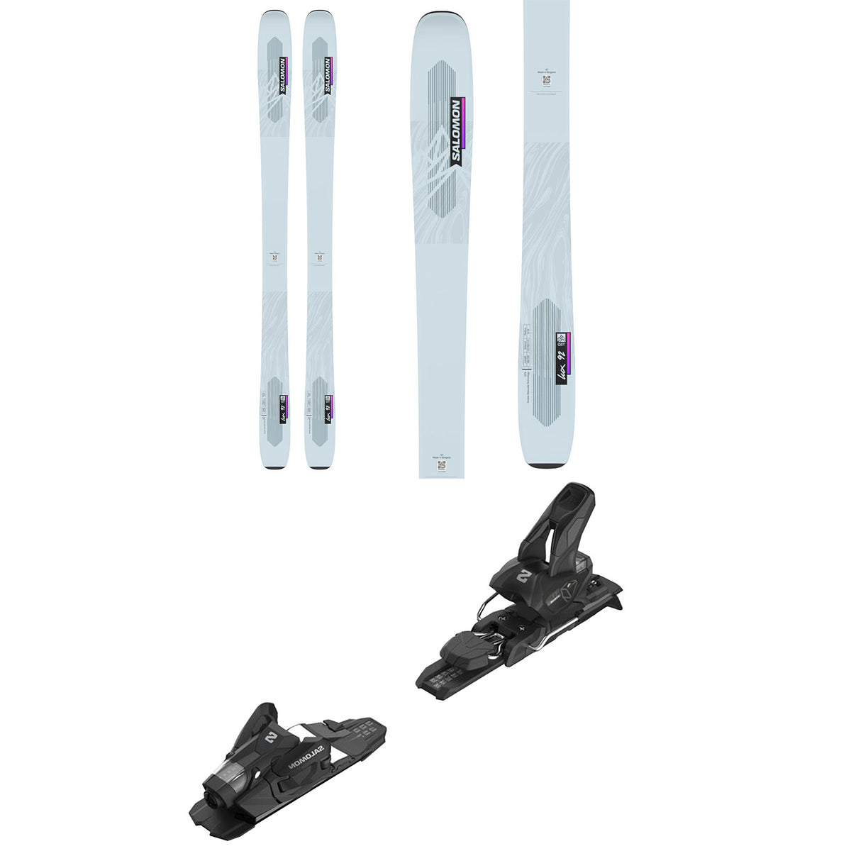 Salomon QST Lux 92 Skis + Salomon Strive 11 Demo Ski Bindings - Women's 2023