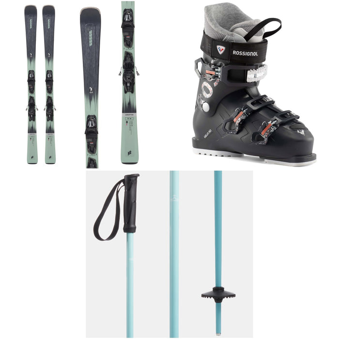 K2 Disruption 75 Skis + M2 10 Quikclik Bindings + Rossignol Kelia 50 Ski Boots - Women's + evo Merge Ski Poles 2024