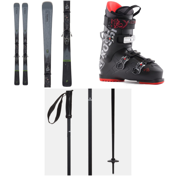 K2 Disruption 76 Skis + M2 10 Quikclik Bindings + Rossignol Evo 70 Ski Boots + evo Merge Ski Poles 2024