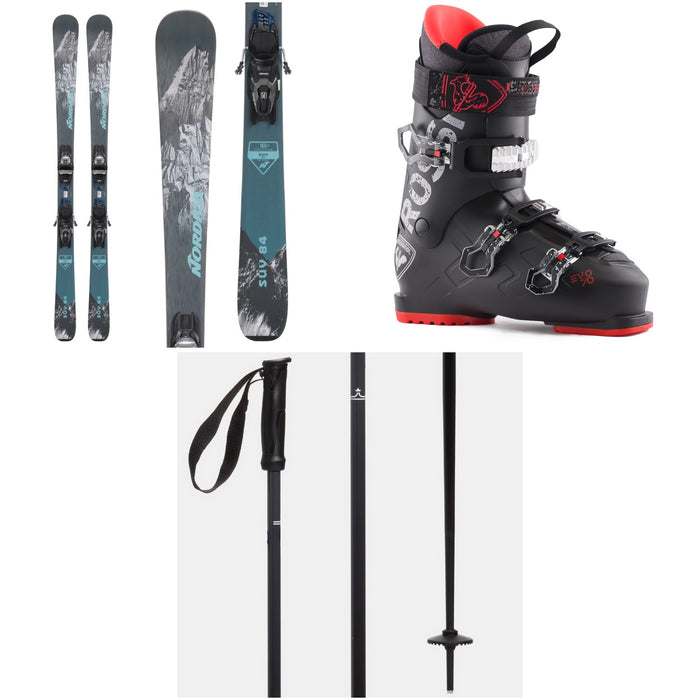 Nordica SUV 84 + TP2 Compact FDT Ski Bindings + Rossignol Evo 70 Ski Boots + evo Merge Ski Poles 2024