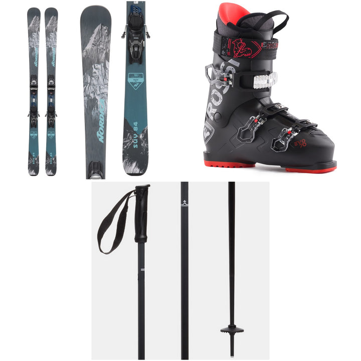 Nordica SUV 84 + TP2 Compact FDT Ski Bindings + Rossignol Evo 70 Ski Boots + evo Merge Ski Poles 2024