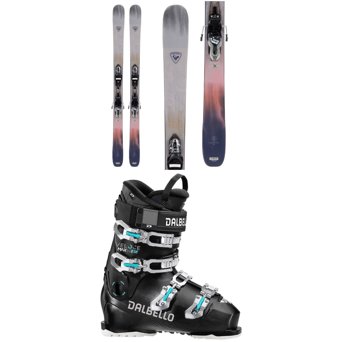 Rossignol Rallybird 90 Pro Skis + Xpress 10W GW Bindings + Dalbello Veloce Max 65 W Ski Boots - Women's 2024