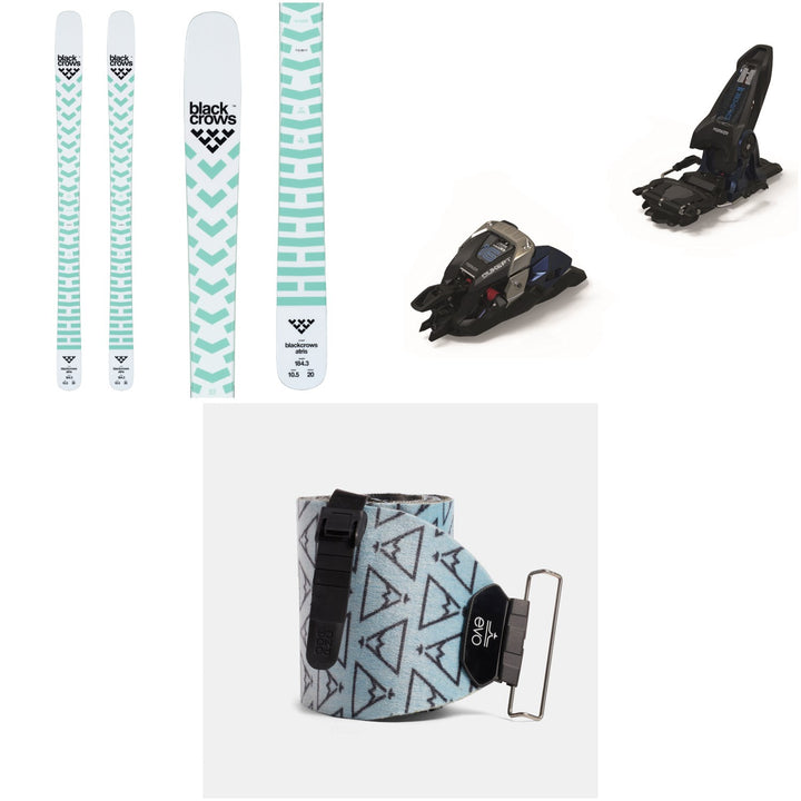 Black Crows Atris Skis + Marker Duke PT 16 Alpine Touring Ski Bindings  + evo x Pomoca Pro Glide Climbing Skins