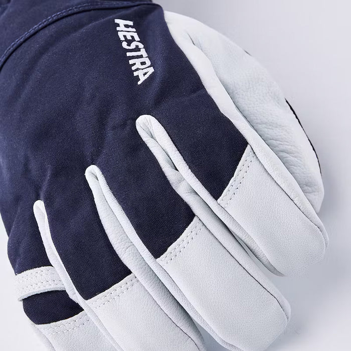 Hestra Army Leather Heli Ski 5-Finger Gloves Navy