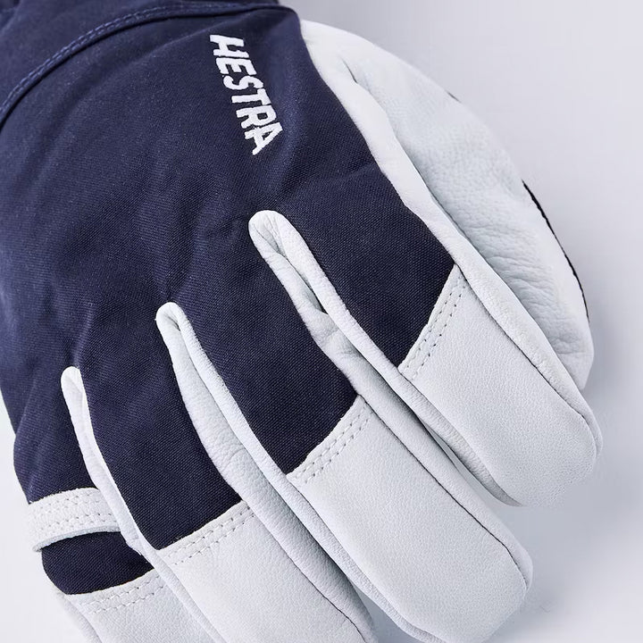 Hestra Army Leather Heli Ski 5-Finger Gloves Navy