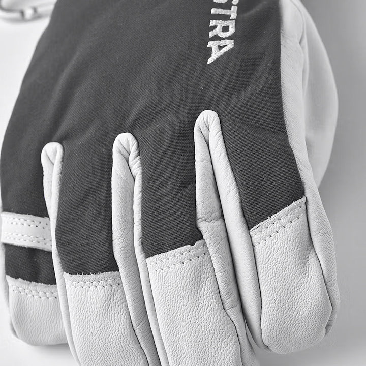Hestra Army Leather Heli Ski 5-Finger Gloves Grey