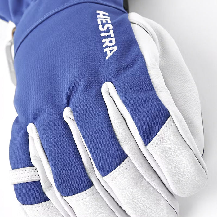 Hestra Army Leather Heli Ski 5-Finger Gloves Royal Blue