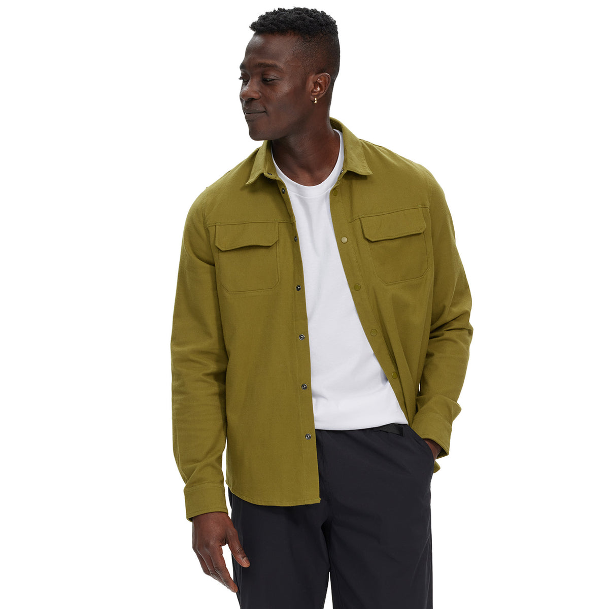 evo Heavyweight Stretch Flannel Shirt - Men's Moss