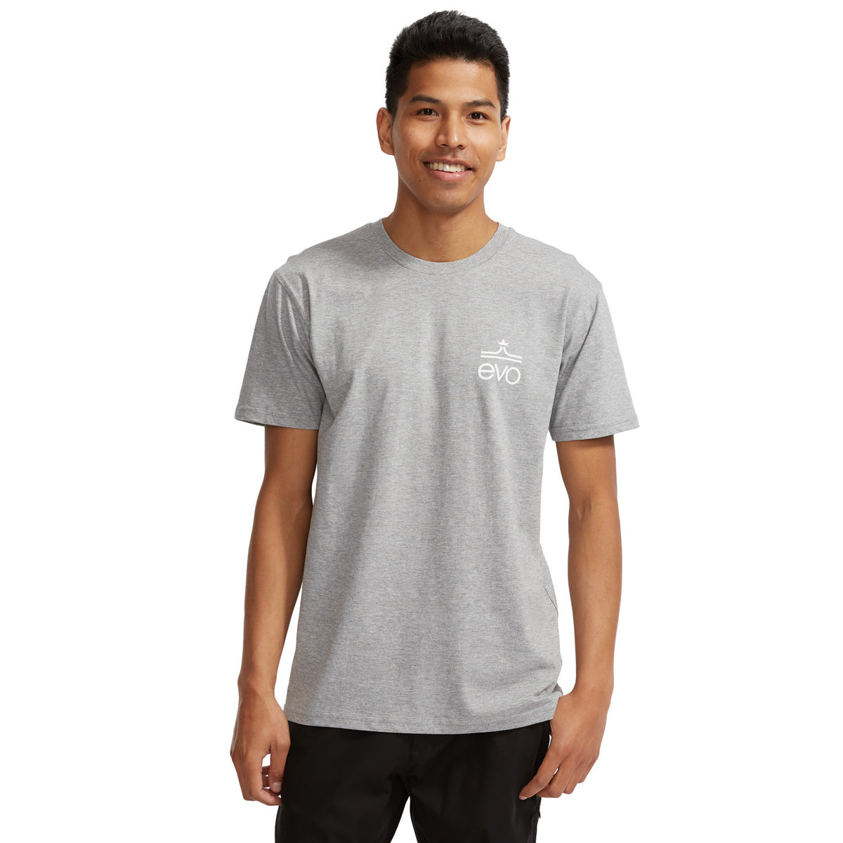 evo Square Logo T-Shirt - Men's Athletic Heather