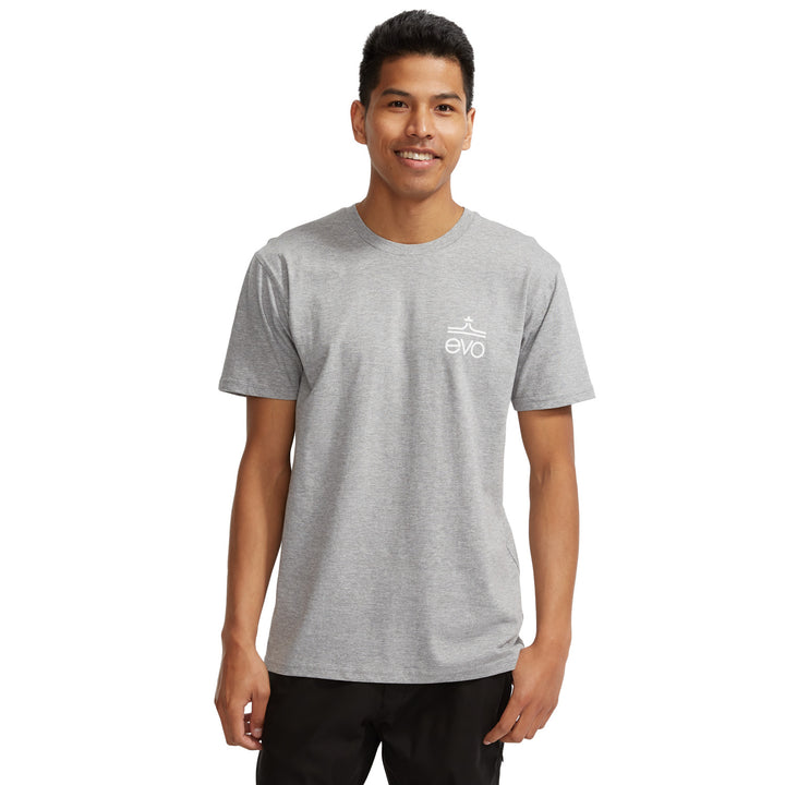 evo Square Logo T-Shirt - Men's Athletic Heather