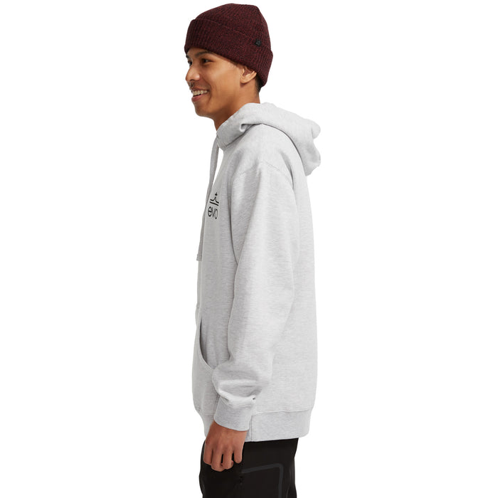 evo Square Logo Pullover Hoodie - Men's Heather Grey