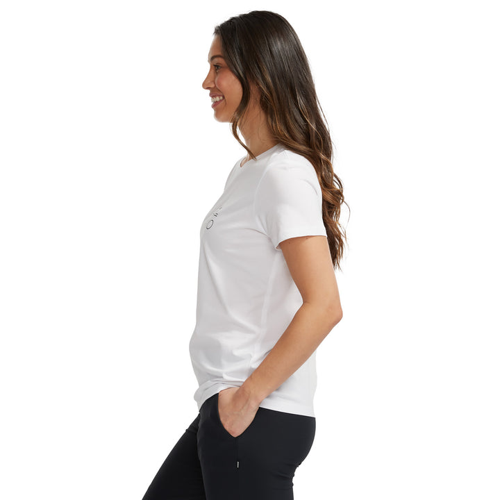 evo Square Light Logo T-Shirt - Women's White