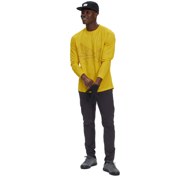 evo Long-Sleeve Bike Jersey Acid Gold