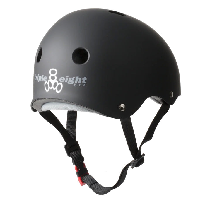 Triple 8 Sweatsaver Liner Skateboard Helmet Black Matte/White