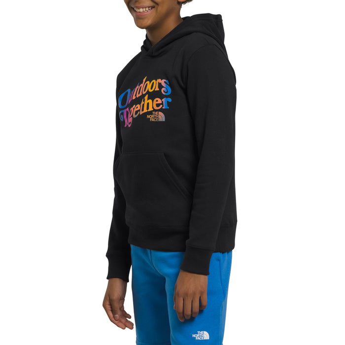 The North Face Camp Fleece Pullover Hoodie - Boys' TNF Black/Super Sonic Blue