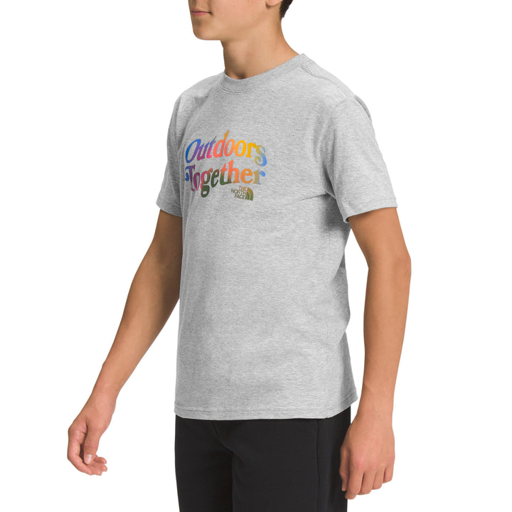 The North Face Short Sleeve Graphic Tee - Boys' TNF Light Grey Heather/Super Sonic Blue