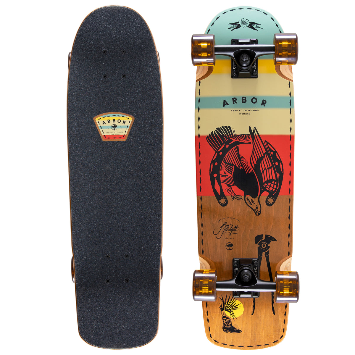 Arbor Pilsner Artist Jess Mudgett Cruiser Skateboard Complete