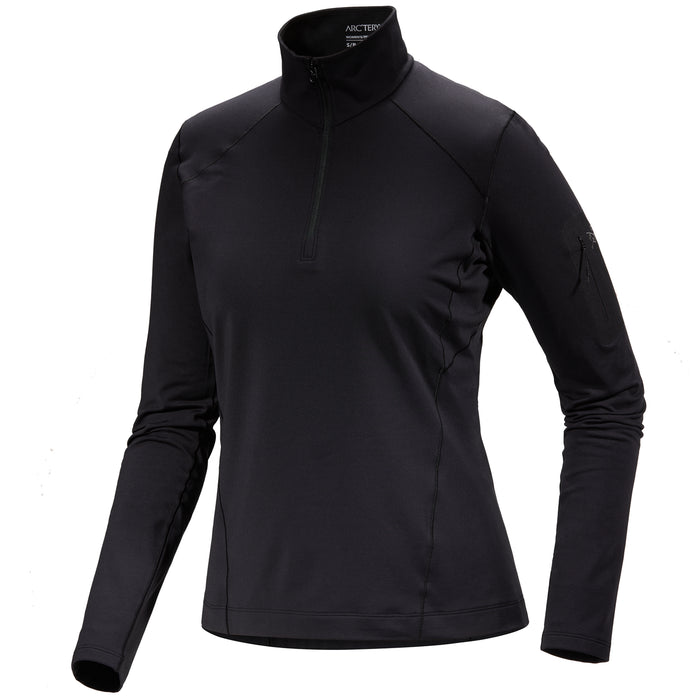 Arc'teryx Rho LT Zip Neck Top - Women's Black