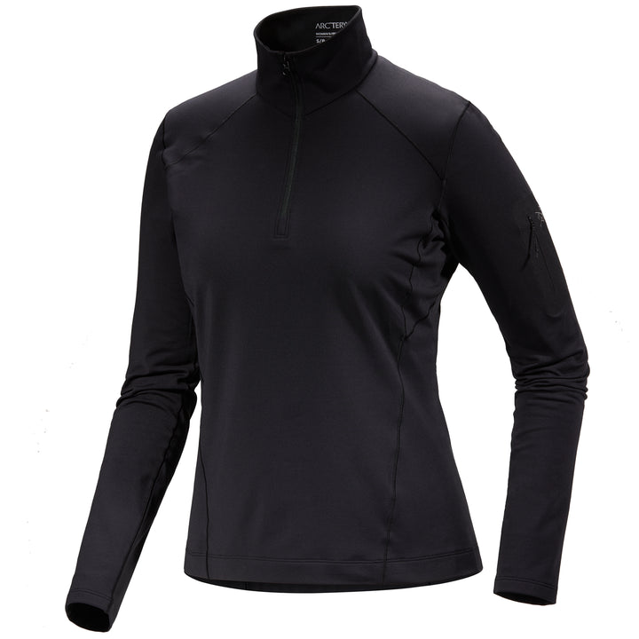 Arc'teryx Rho LT Zip Neck Top - Women's Black