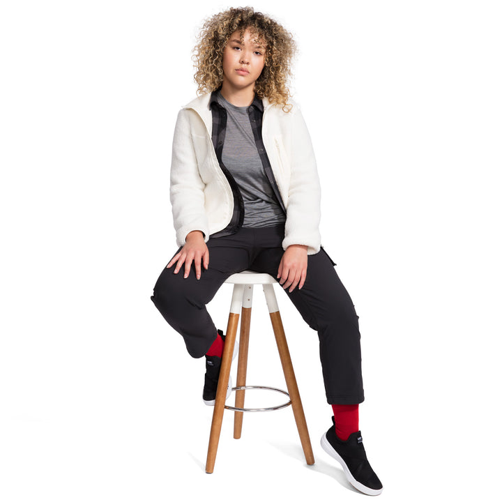 evo Madison High Pile Jacket - Women's Off White