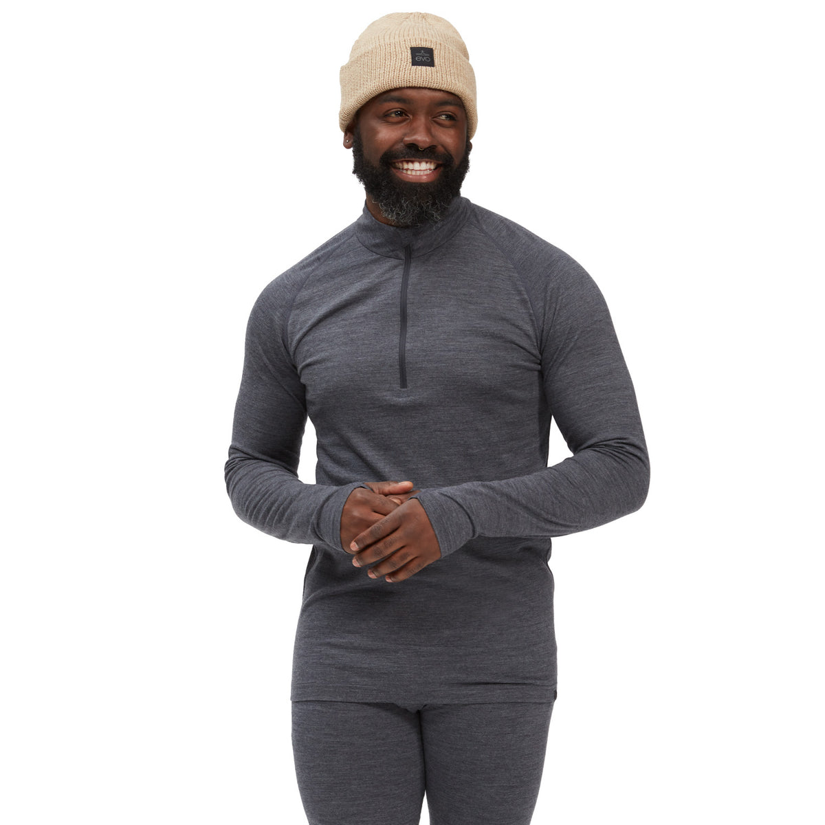 evo Ridgetop Merino Wool 1/4 Zip Top - Men's Charcoal Heather