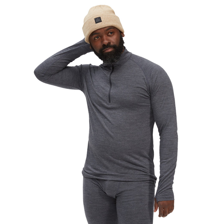 evo Ridgetop Merino Wool 1/4 Zip Top - Men's Charcoal Heather