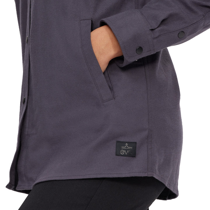 evo Stretch Flannel Shirt - Women's Charcoal