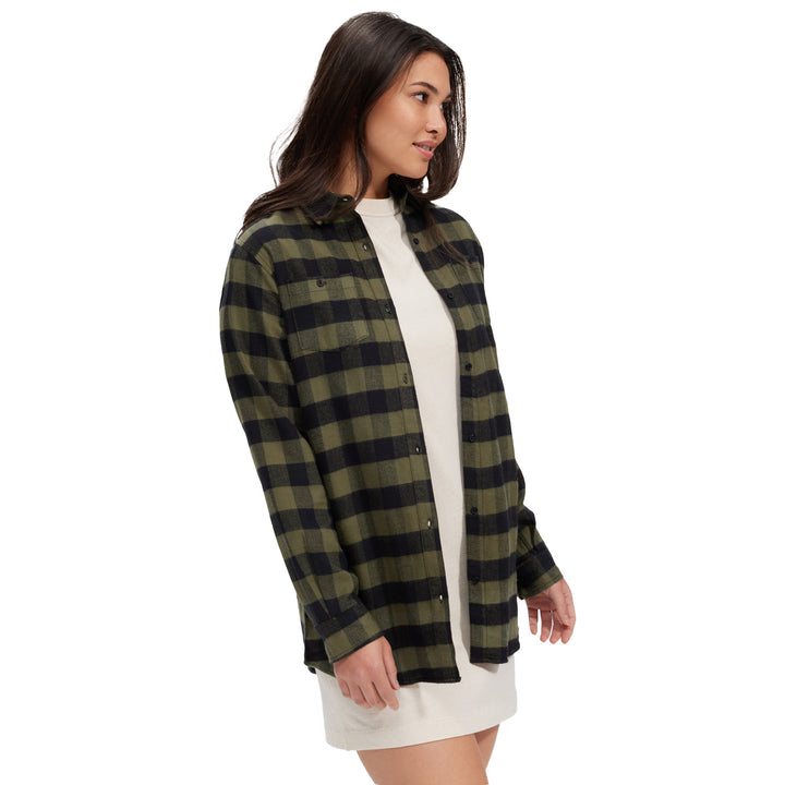 evo Sound Flannel - Women's Midnight/Burnt Olive Plaid