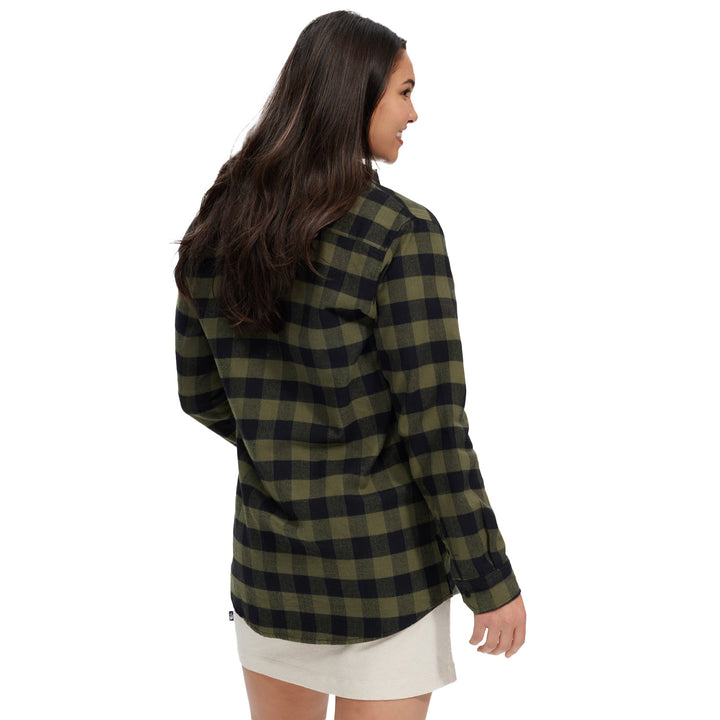 evo Sound Flannel - Women's Midnight/Burnt Olive Plaid