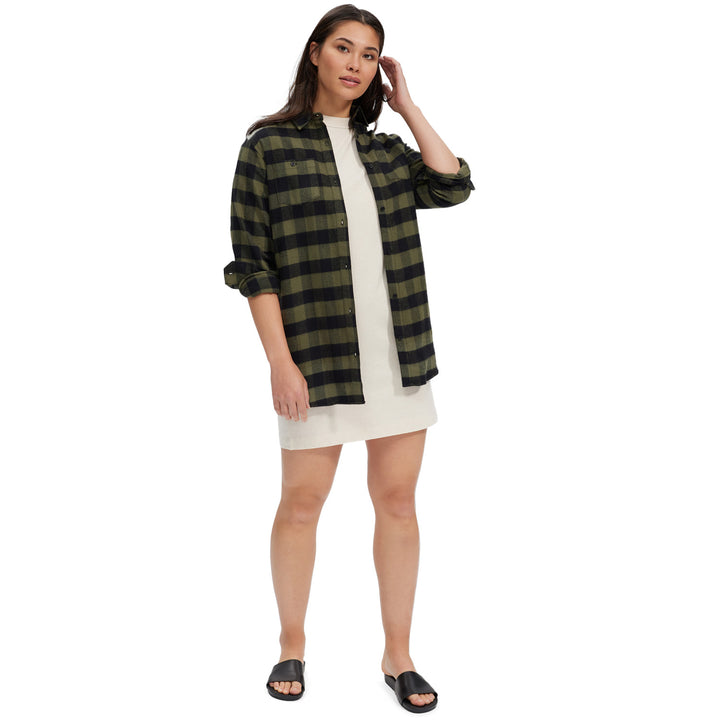 evo Sound Flannel - Women's Midnight/Burnt Olive Plaid