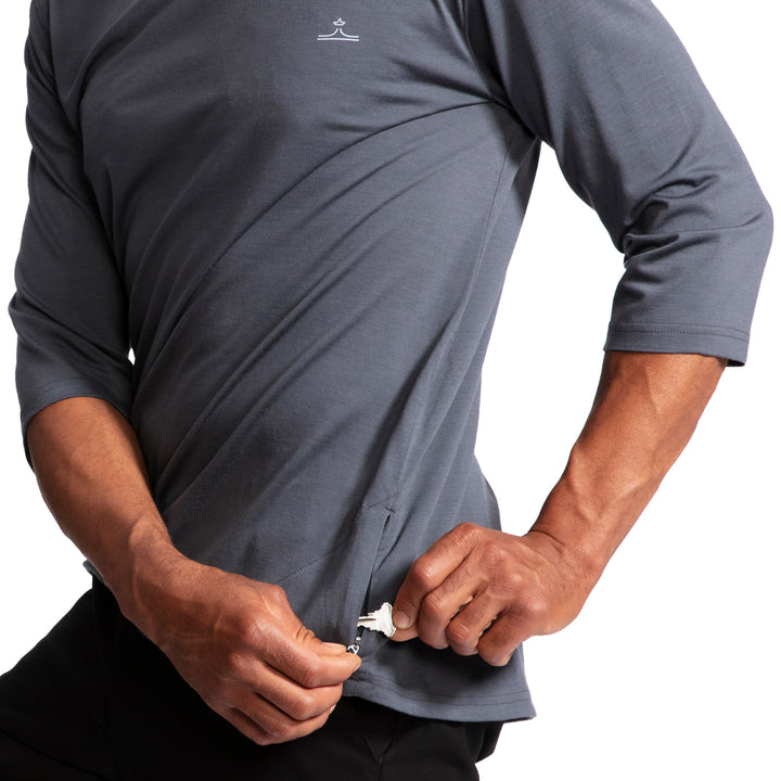 evo 3/4 Length Merino Bike Jersey Charcoal Grey