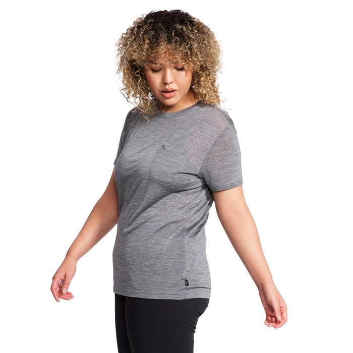 evo Tech Pocket T-Shirt - Women's Heather Grey