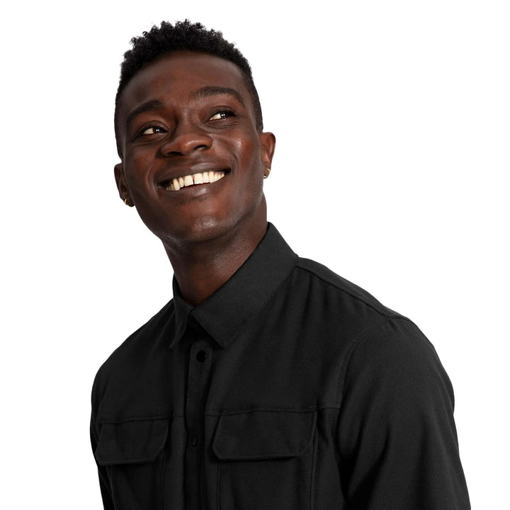 evo Heavyweight Stretch Flannel Shirt - Men's Black