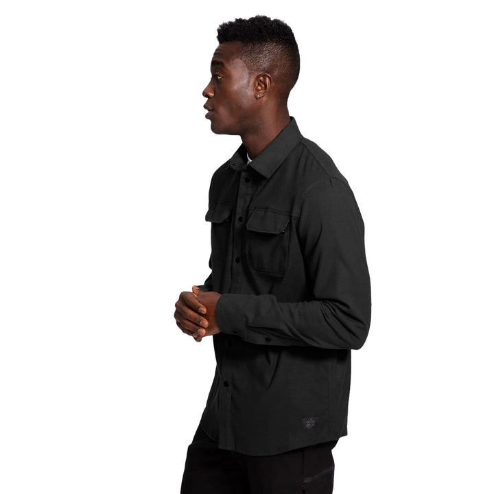 evo Heavyweight Stretch Flannel Shirt - Men's Black