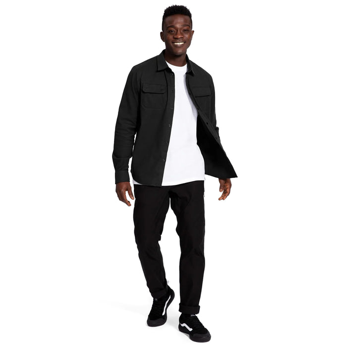 evo Heavyweight Stretch Flannel Shirt - Men's Black
