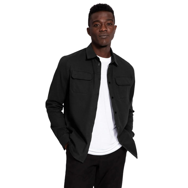 evo Heavyweight Stretch Flannel Shirt - Men's Black