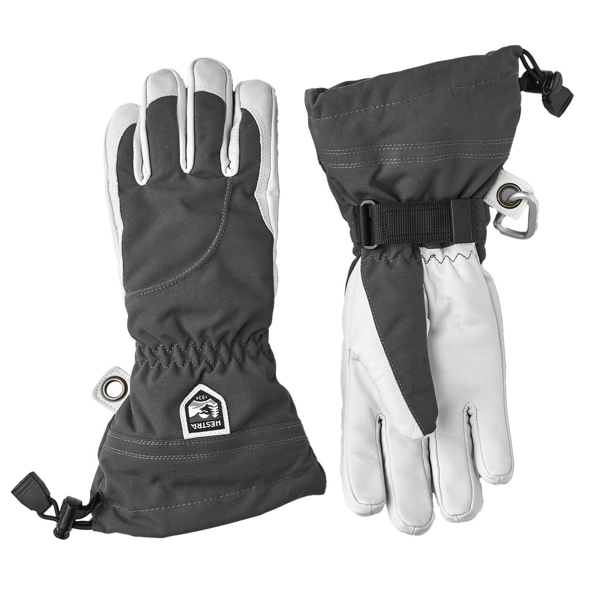 Hestra Heli Gloves - Women's Grey/Off White