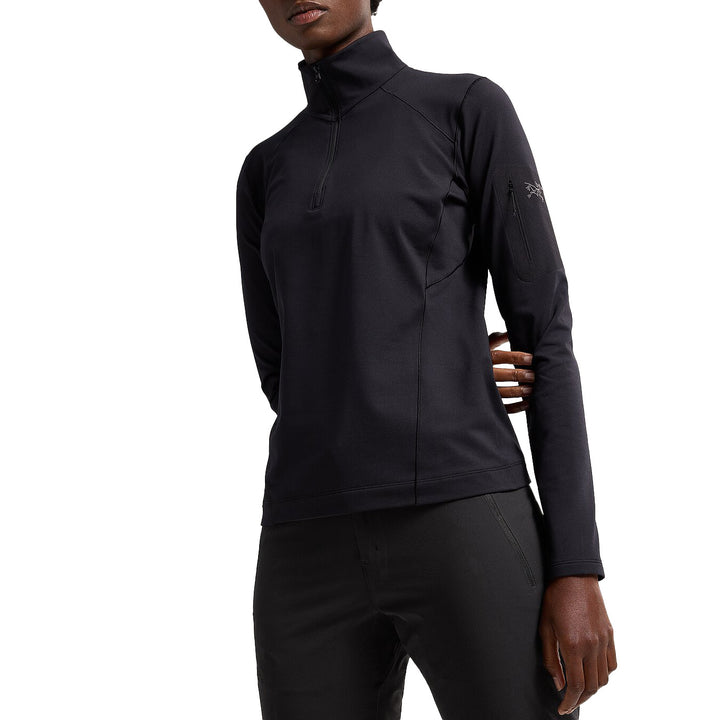 Arc'teryx Rho LT Zip Neck Top - Women's Black