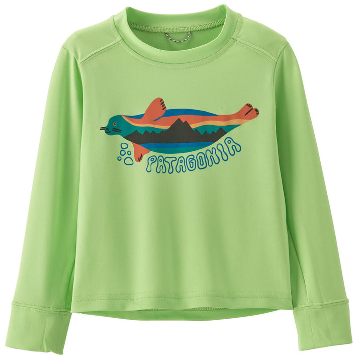 Patagonia Capilene Long-Sleeve Silkweight Top - Toddlers' Flipper Fitz/Salamander Green