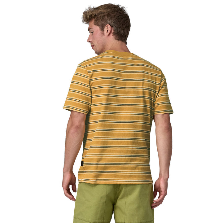 Patagonia Cotton In Conversation Midweight Pocket T-Shirt - Men's Found Stripe: Pufferfish Gold