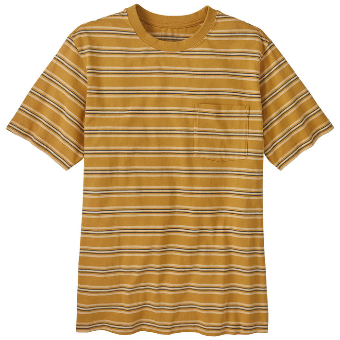 Patagonia Cotton In Conversation Midweight Pocket T-Shirt - Men's Found Stripe: Pufferfish Gold