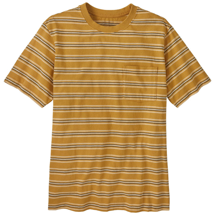 Patagonia Cotton In Conversation Midweight Pocket T-Shirt - Men's Found Stripe: Pufferfish Gold