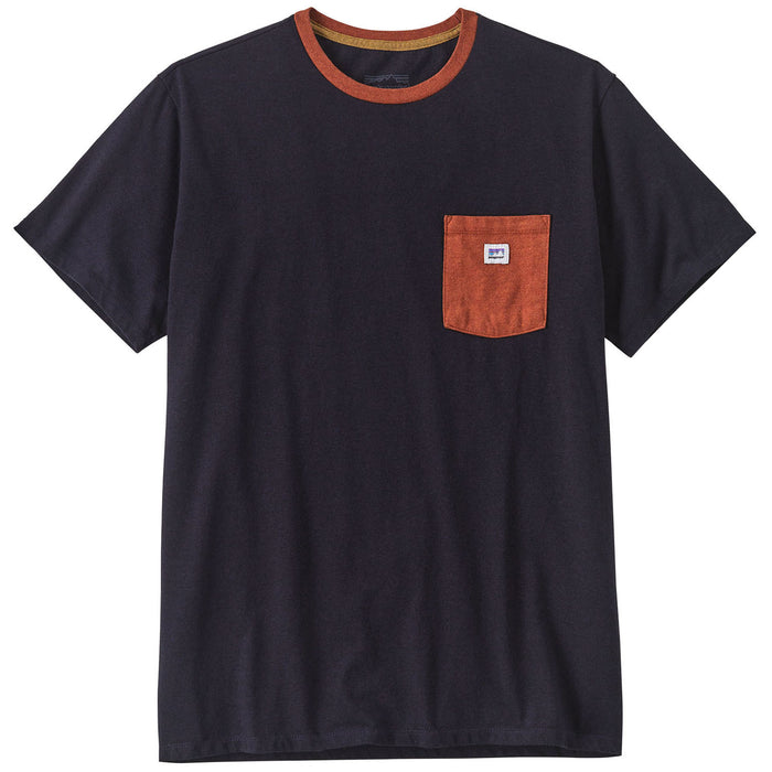 Patagonia Shop Sticker Pocket Responsibili T-Shirt - Men's Piton Purple